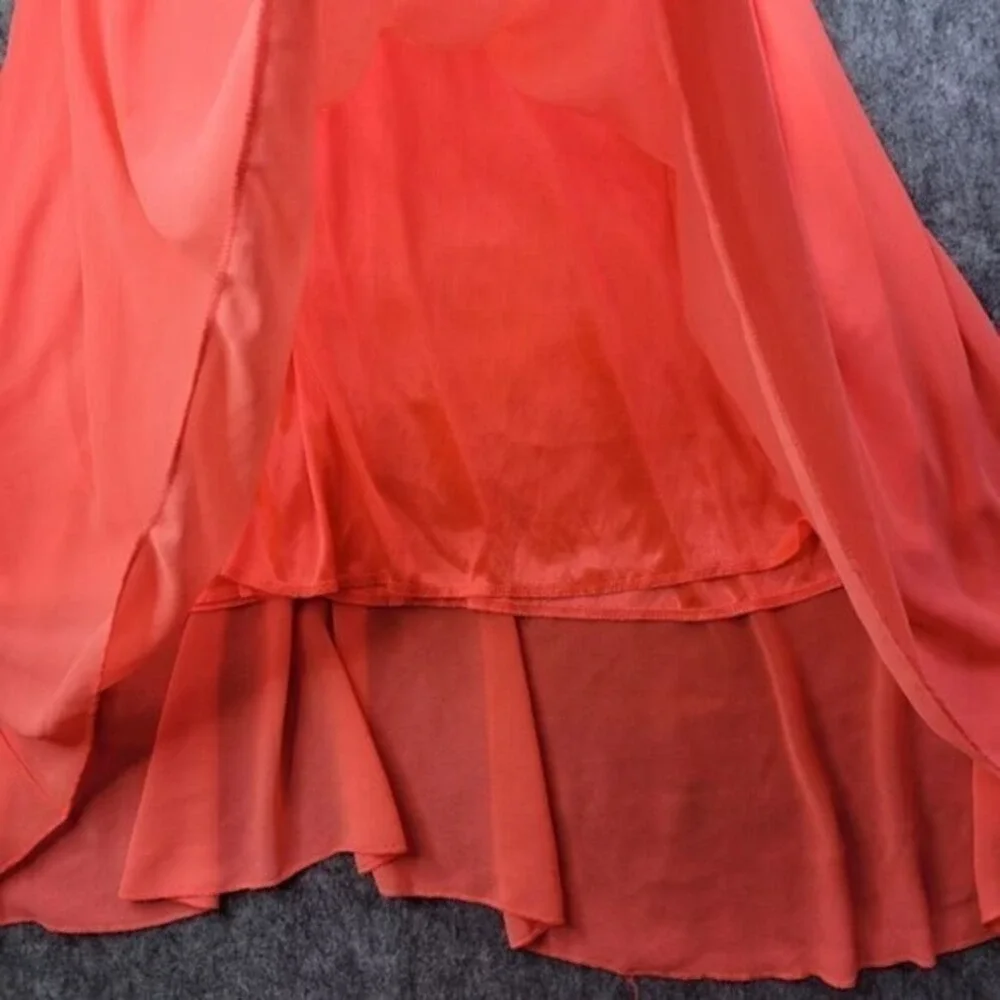 Women Dress 3X Neon‎ Pink Strappy Swim Cover Up Lined Bright Festival Trapeze